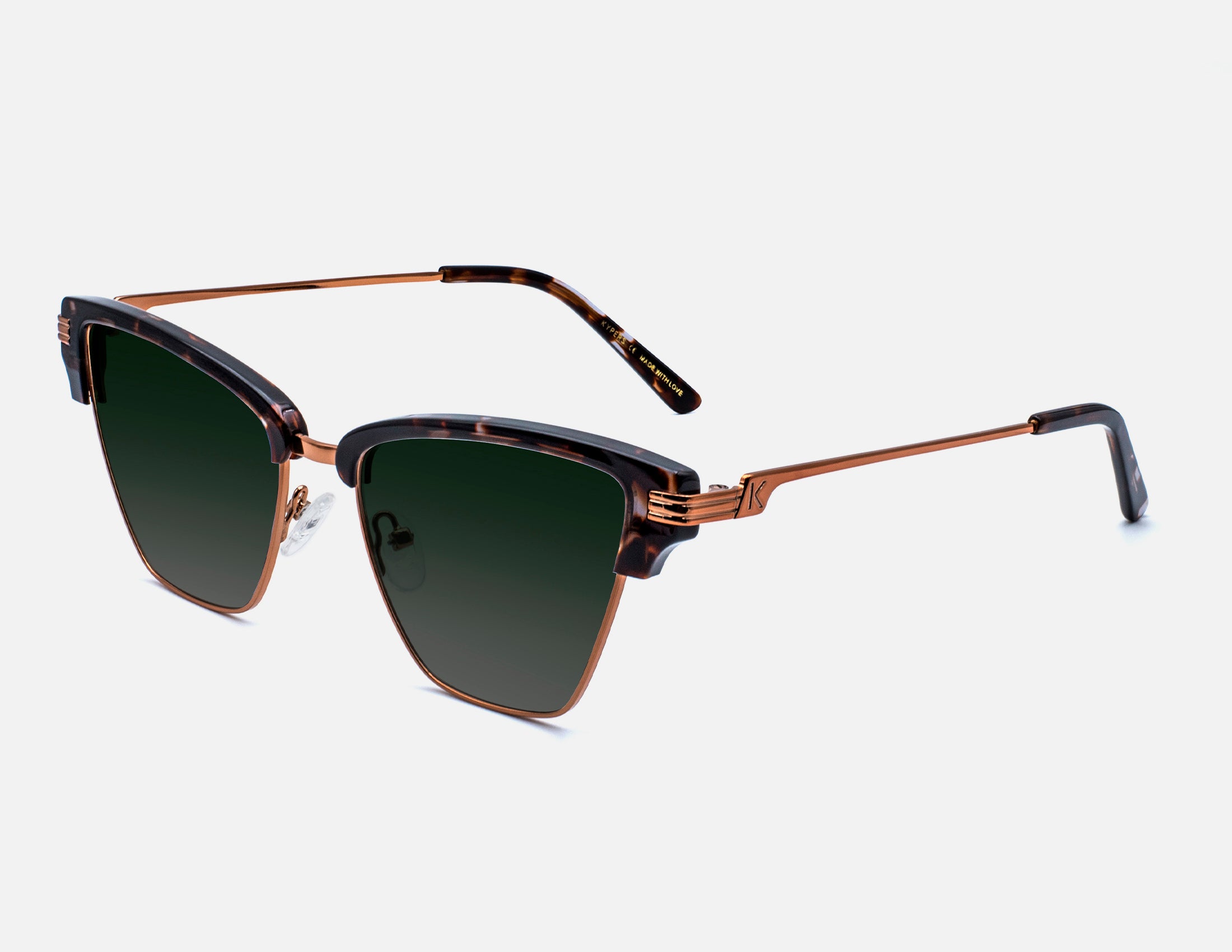 Alicante Havana & Rose Gold - Gradient Green