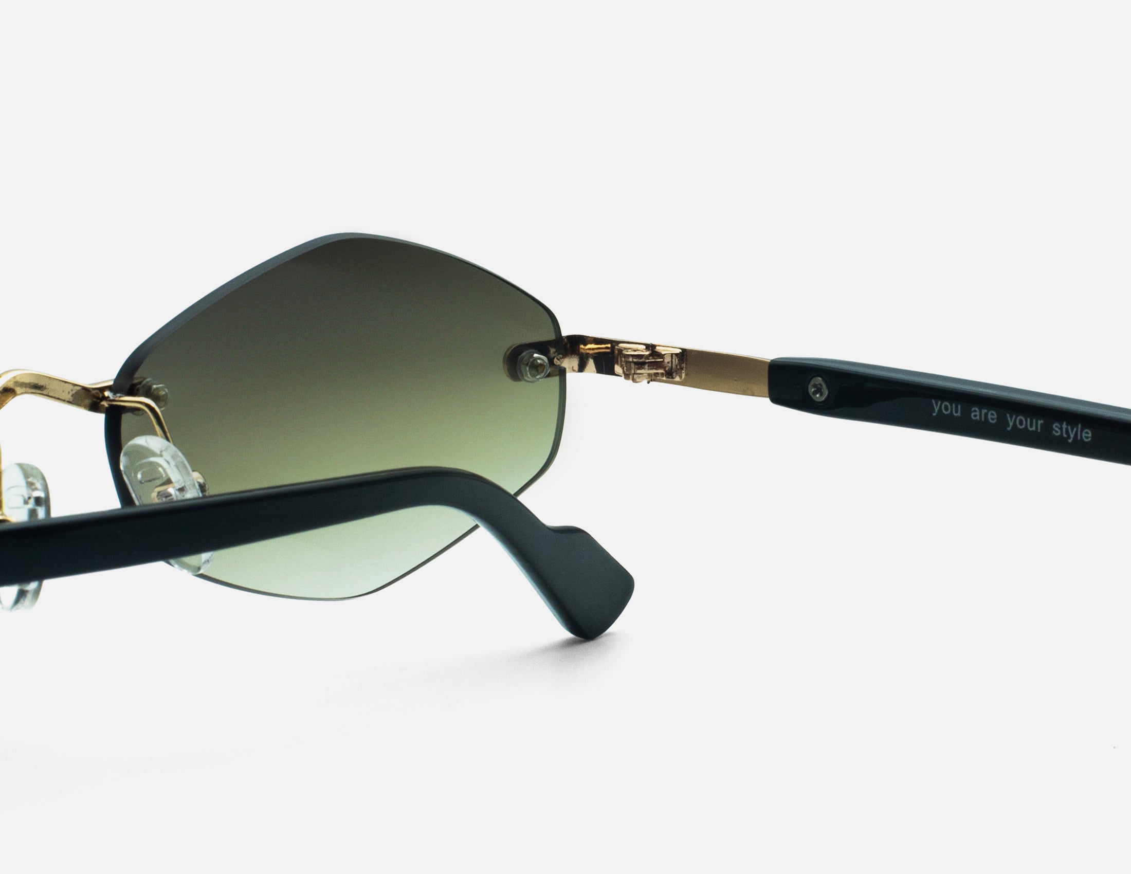 Halima Gold Metal - Grey Green Gradient